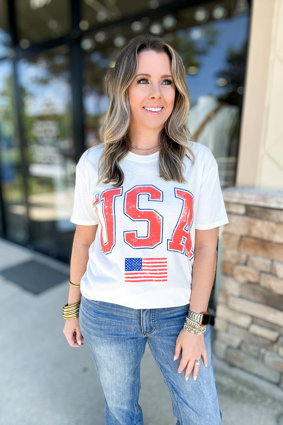 Z Supply: Flag Boyfriend Tee - Sea Salt