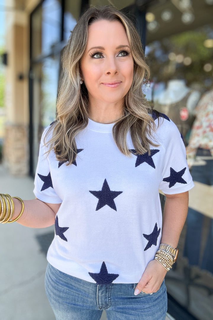 Stars Short Sleeve Sweatshirt