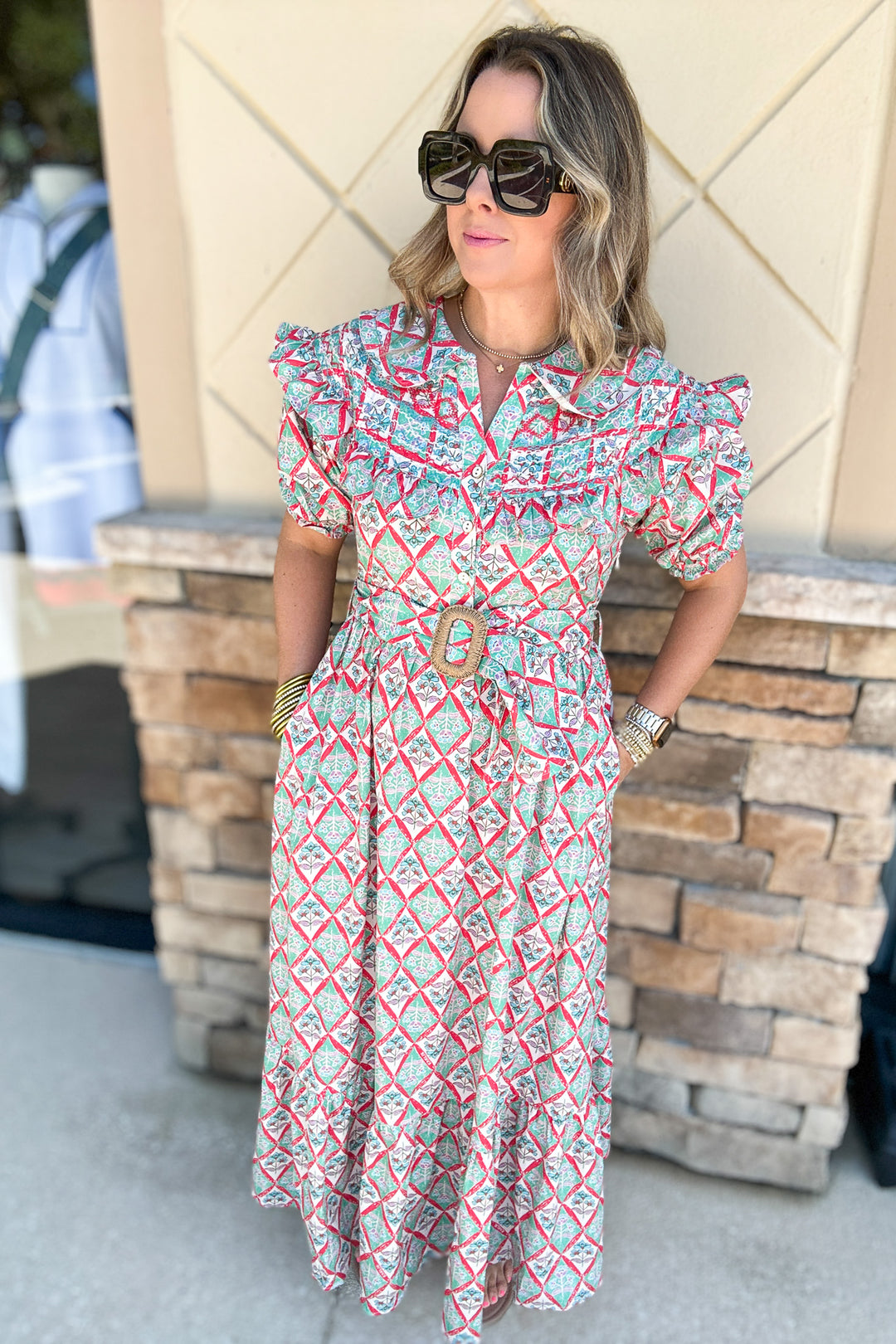 karlie floral maxi dress Karlie Floral Mock Halter Maxi Dress