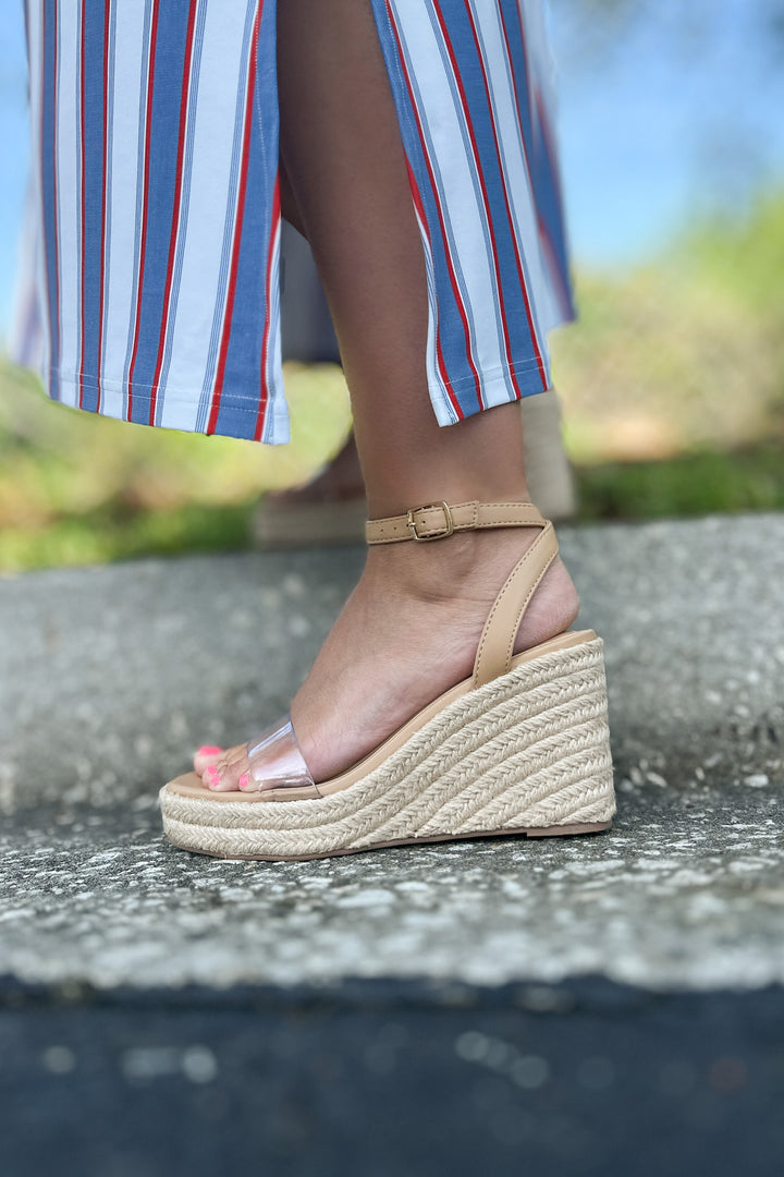 Clear Wrap Wedge - Natural