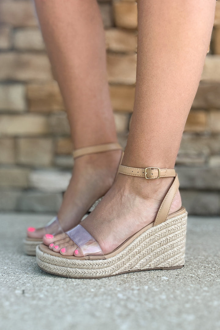 Clear Wrap Wedge - Natural