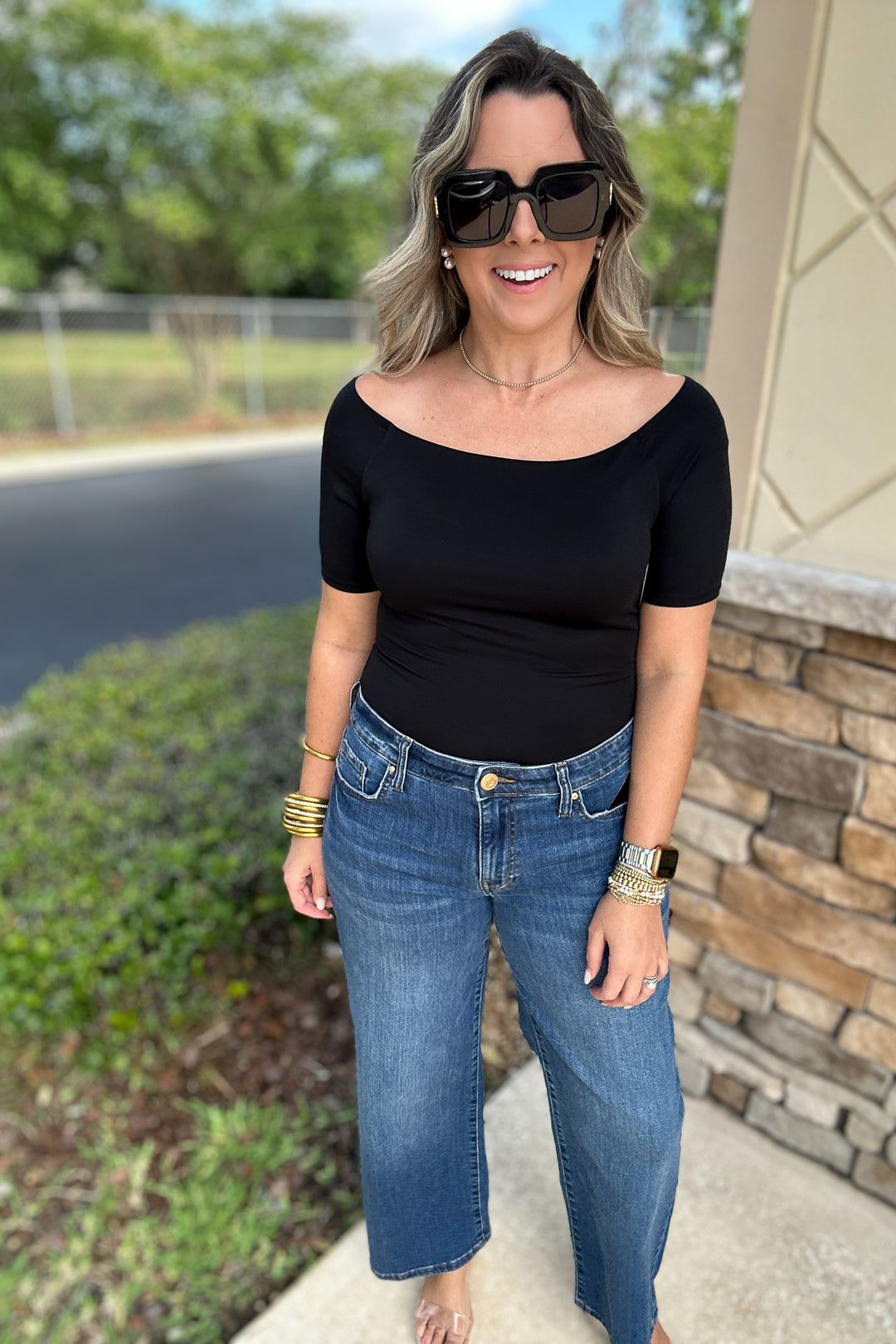 SPANXsmooth™ Jersey Scoop Neck Bodysuit - Very Black