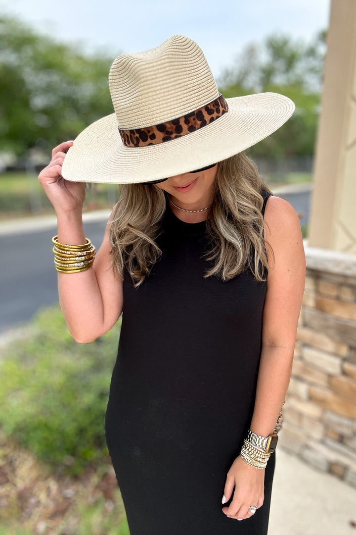 Leopard Trim Hat