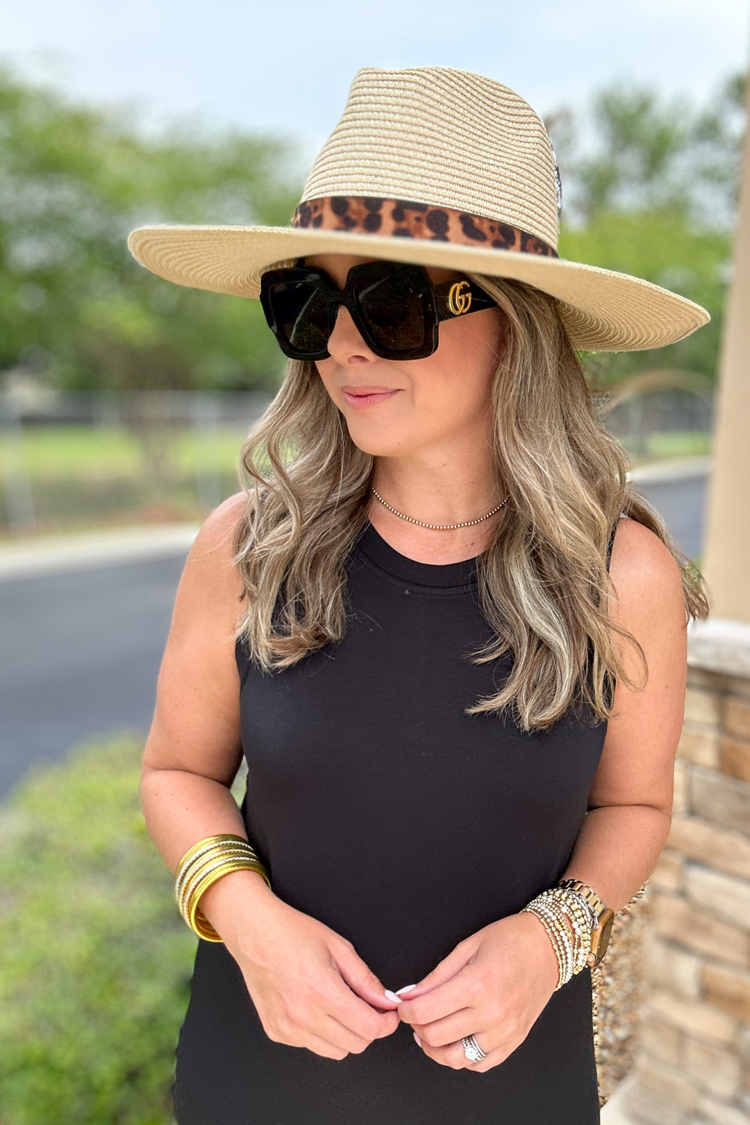 Leopard Trim Hat