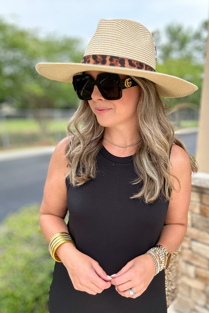 Leopard Trim Hat