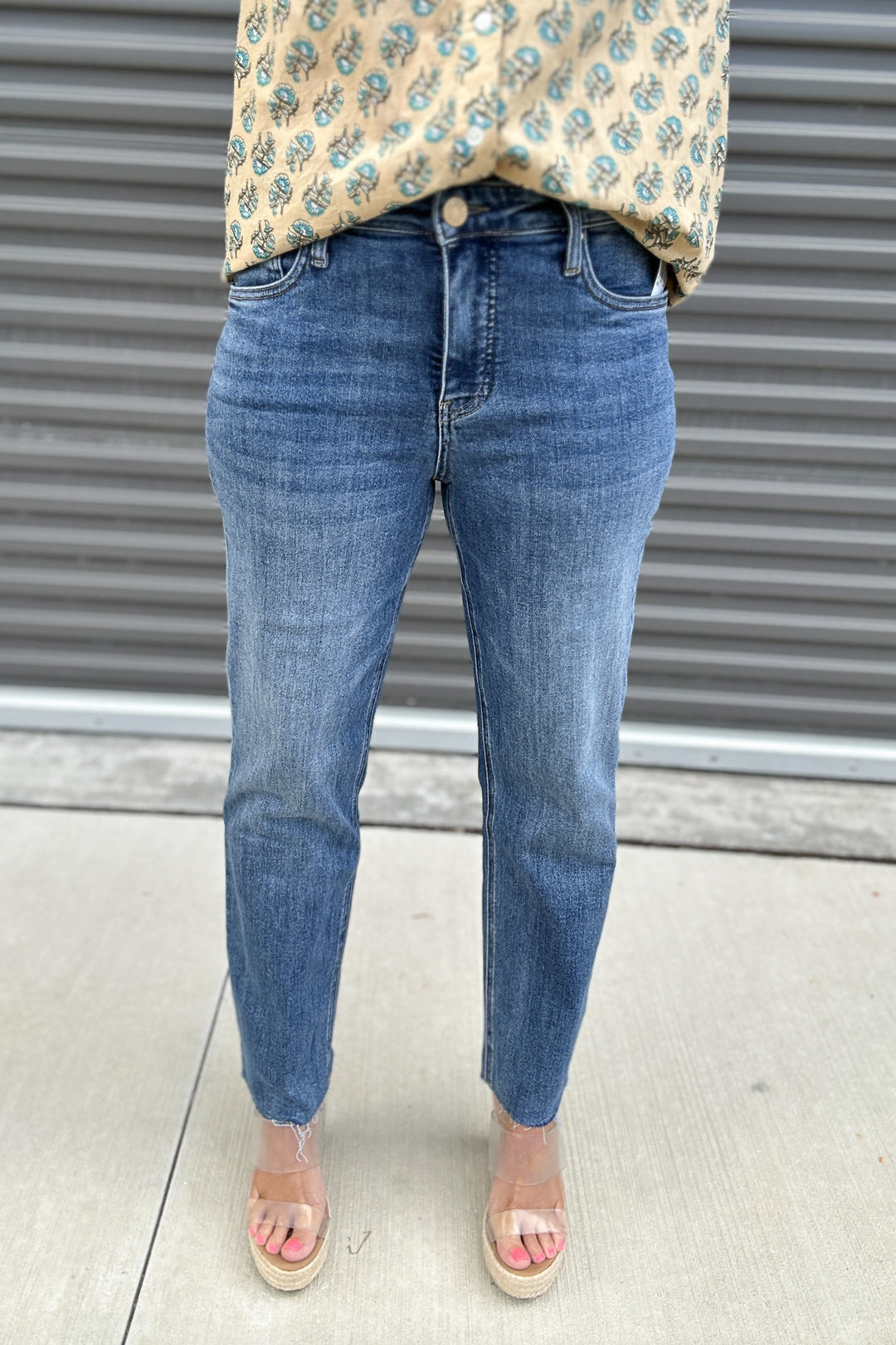KUT: RACHAEL HIGH RISE RAW HEM - EXALTED