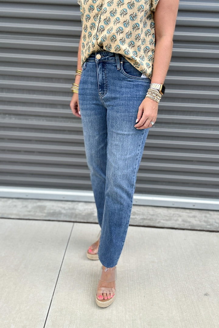 KUT: RACHAEL HIGH RISE RAW HEM - EXALTED