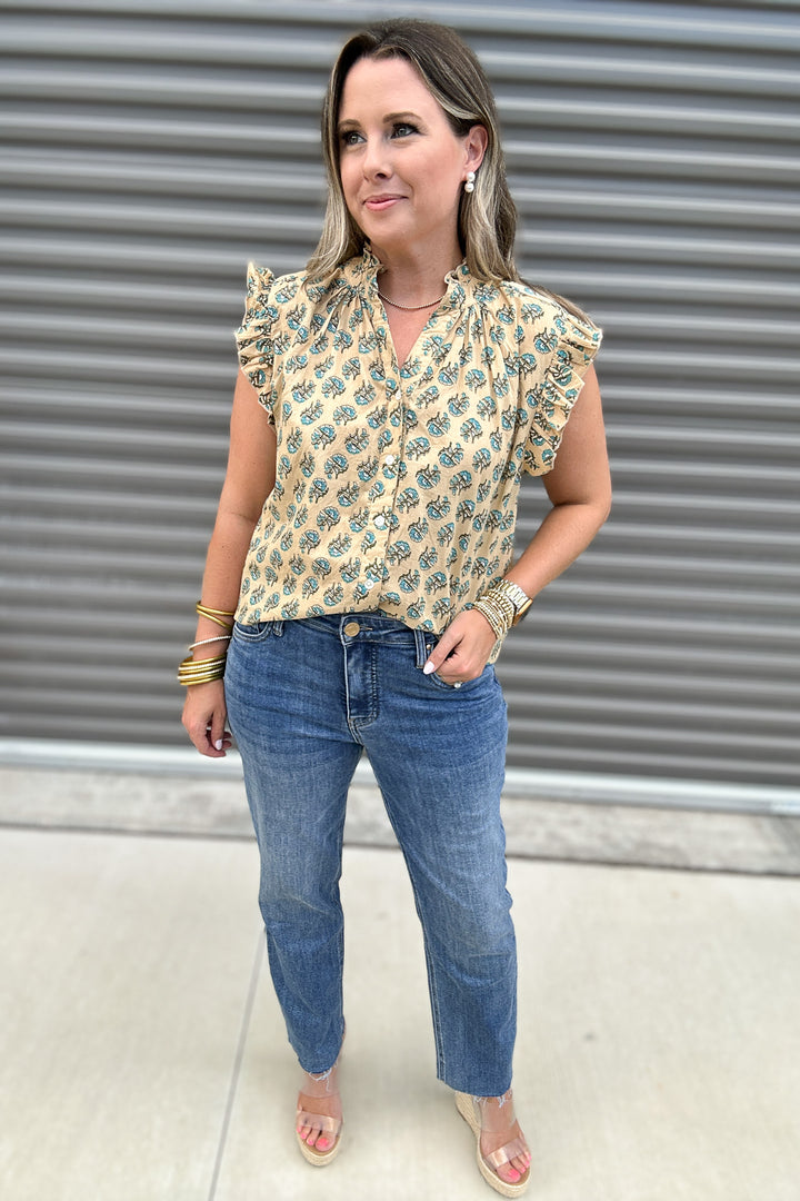 KUT: RACHAEL HIGH RISE RAW HEM - EXALTED