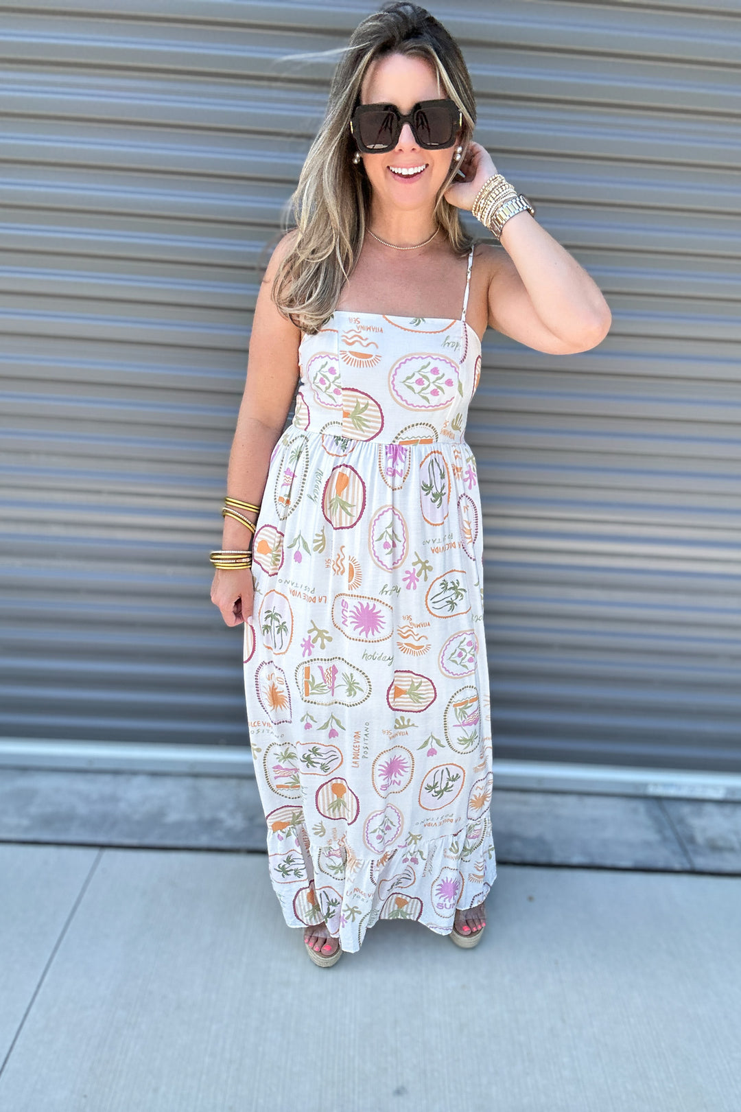 Escape Tank Maxi Dress - Sea Side