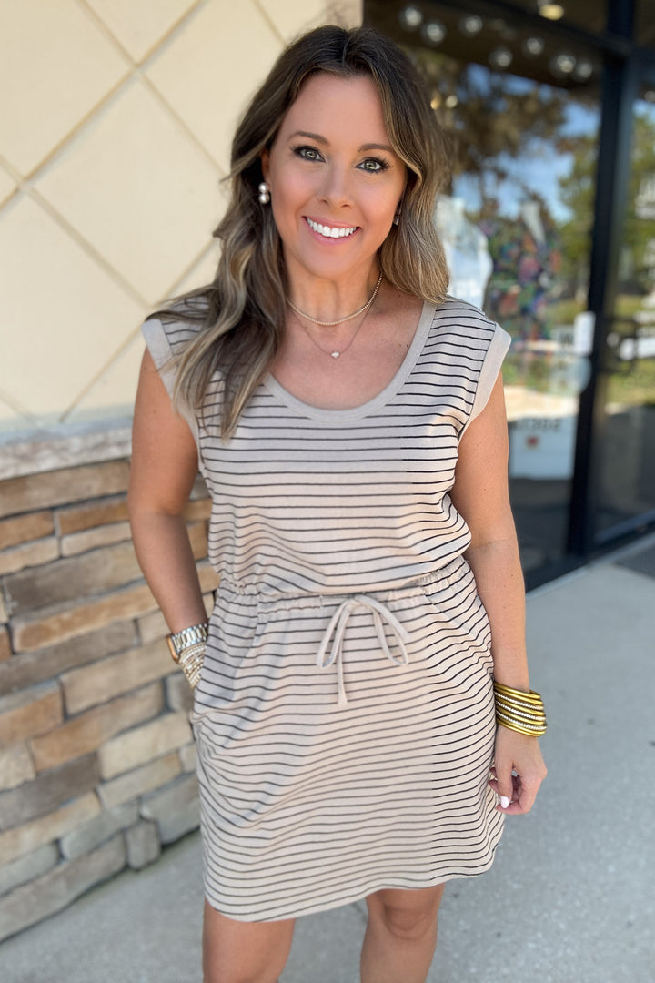 Z Supply: Dayshift Striped Mini Dress Retreat