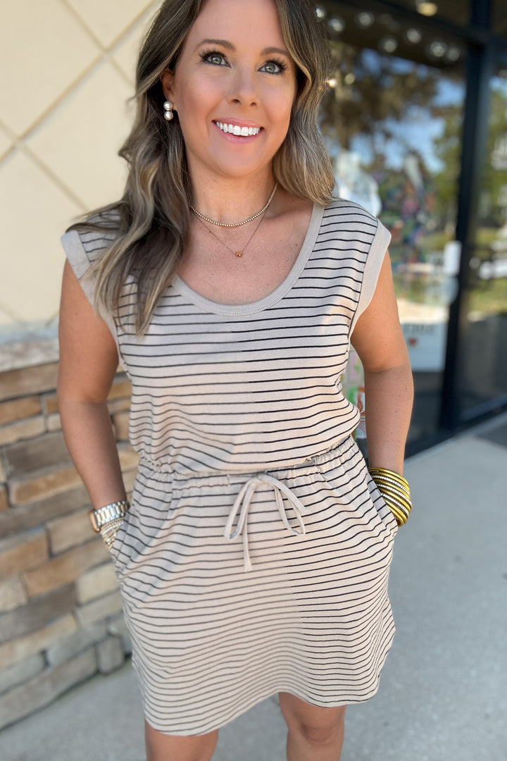 Z Supply: Dayshift Striped Mini Dress Retreat