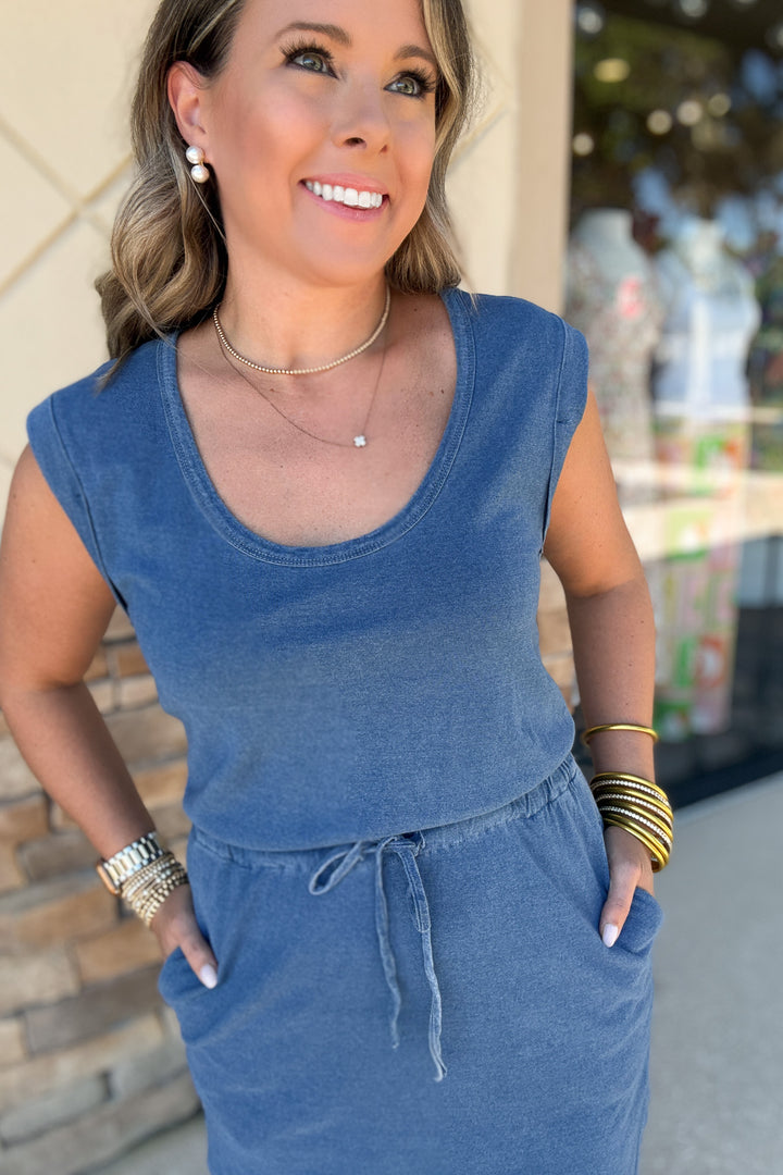 Z Supply: Dayshift Denim Mini Dress Vintage Indigo