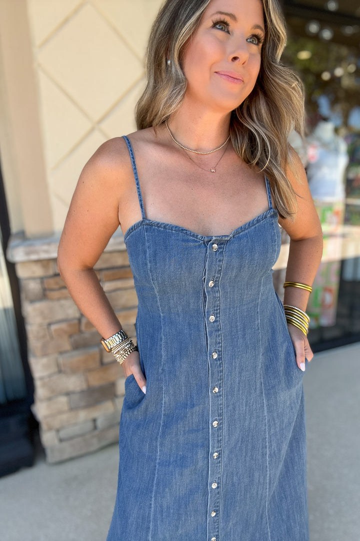 Z Supply: Angel Eyes Denim Midi Dress