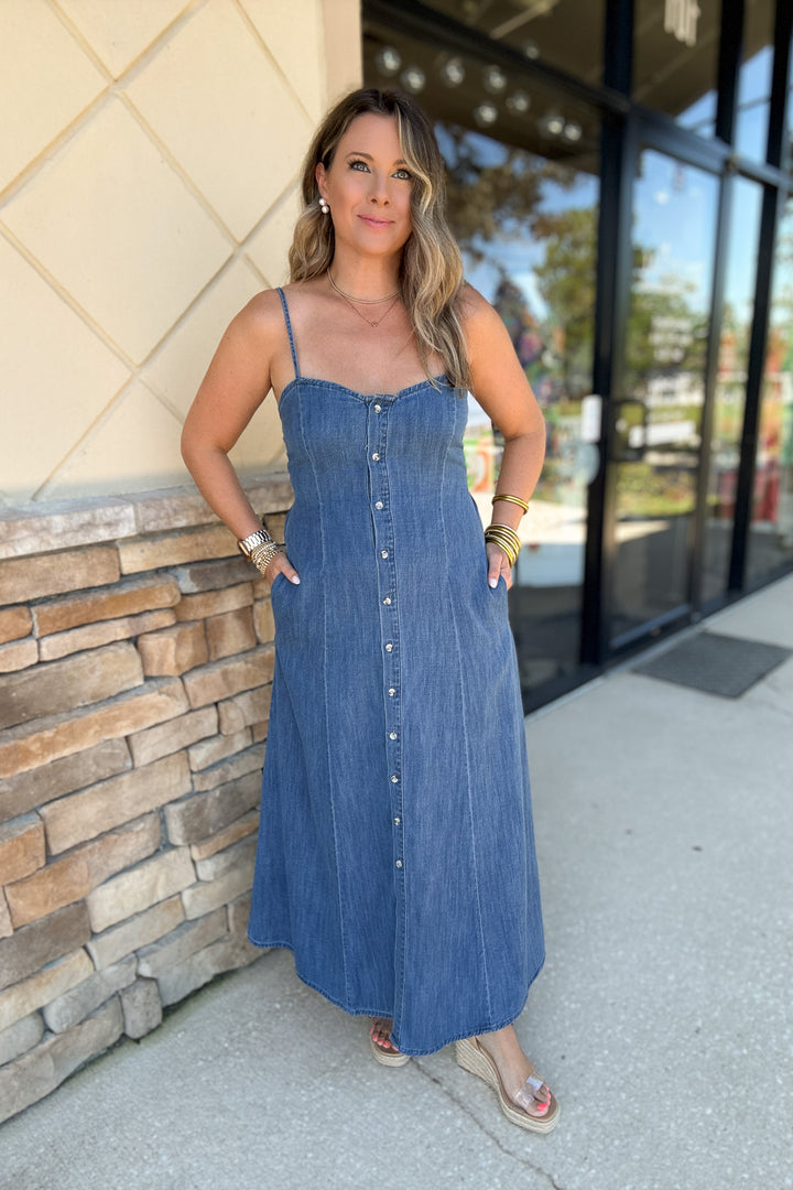 Z Supply: Angel Eyes Denim Midi Dress