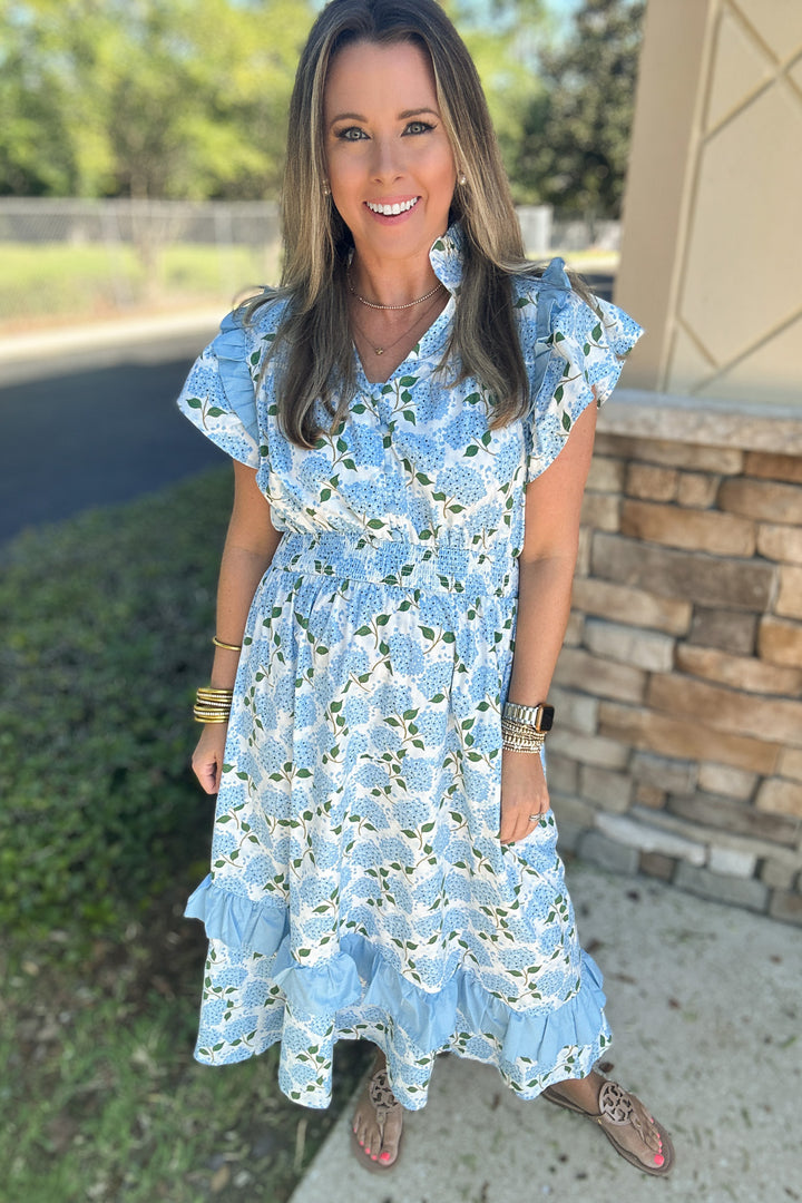 Southern Living Hydrangea Midi Dress
