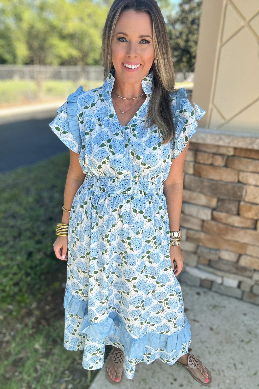 Southern Living Hydrangea Midi Dress