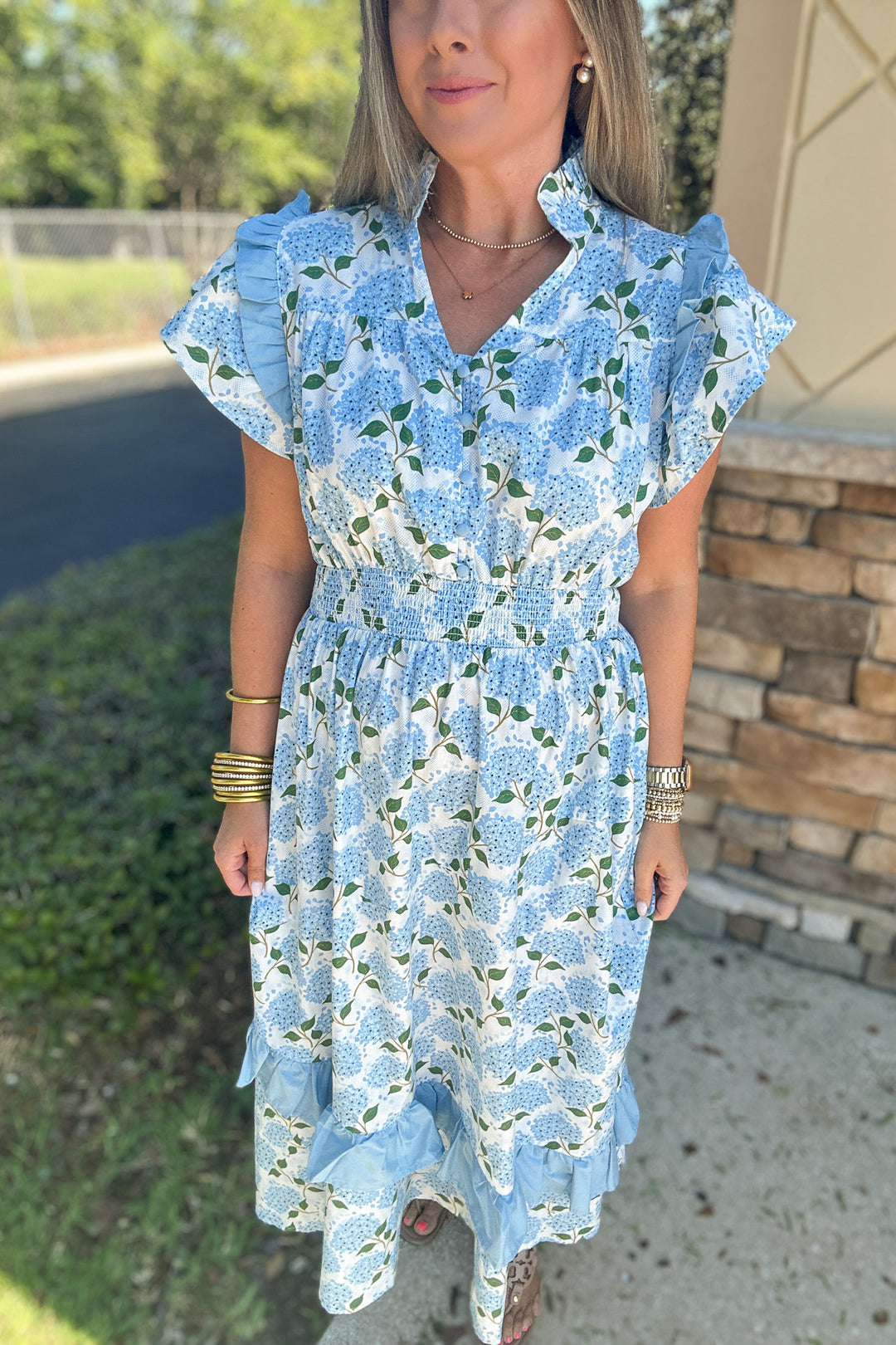 Southern Living Hydrangea Midi Dress