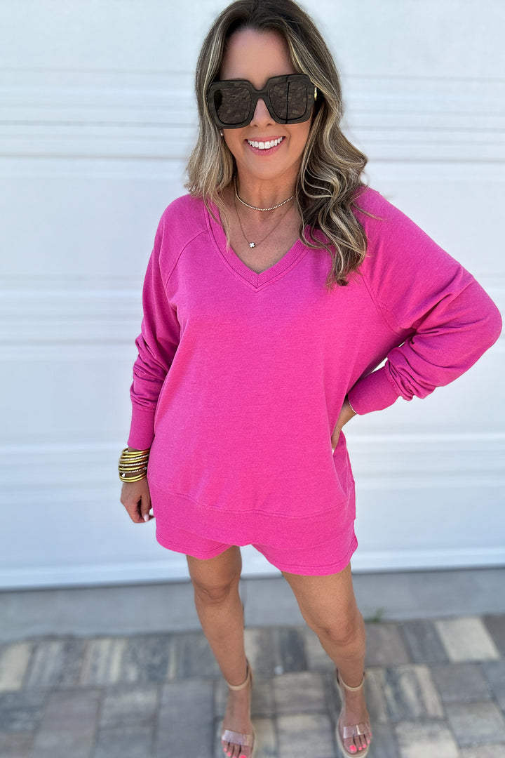 Z Supply: Weekender V Neck - Island Pink