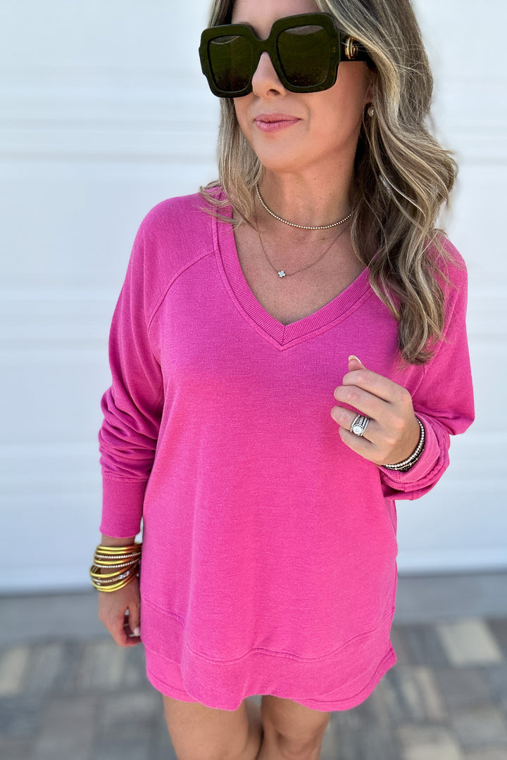 Z Supply: Weekender V Neck - Island Pink