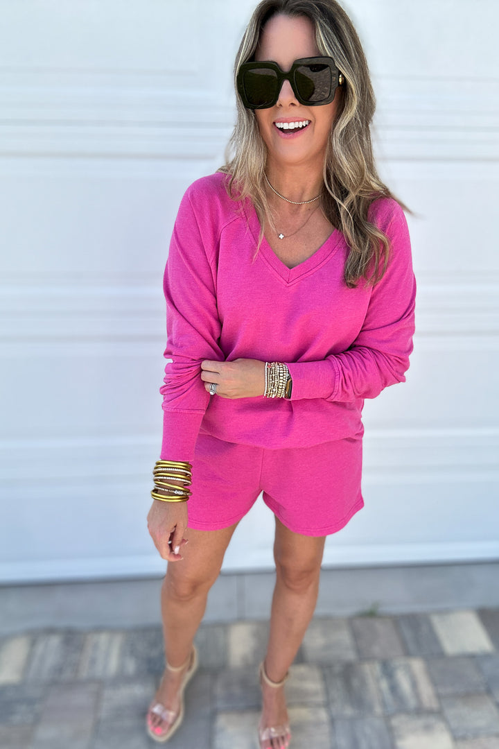 Z Supply: Weekender V Neck - Island Pink