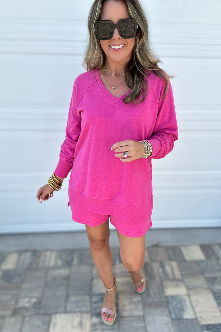 Z Supply: Weekender V Neck - Island Pink