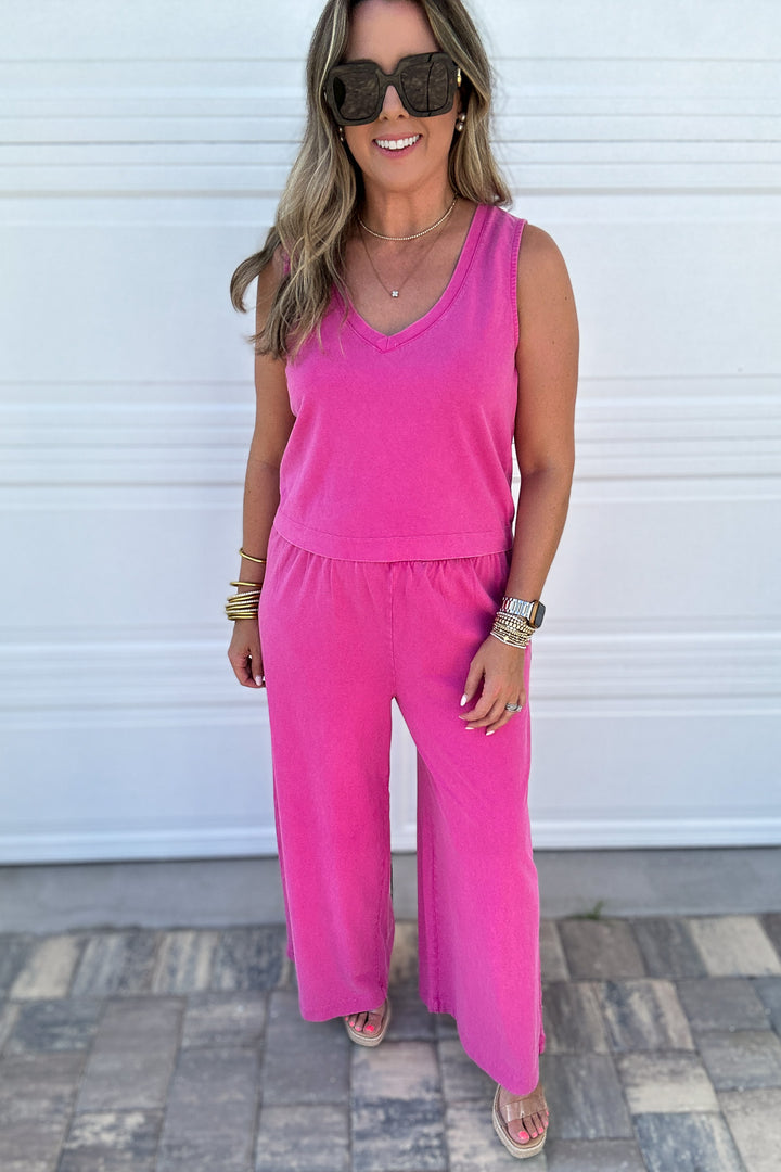 Z Supply: Sloane V-Neck Top - Island Pink