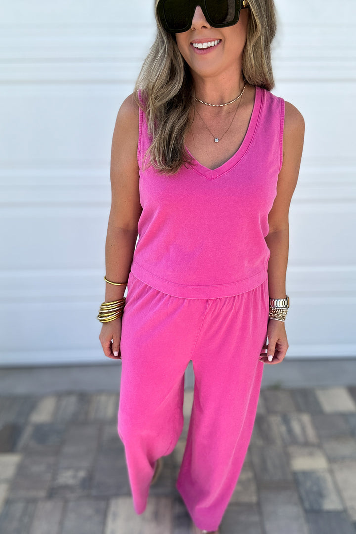 Z Supply: Sloane V-Neck Top - Island Pink