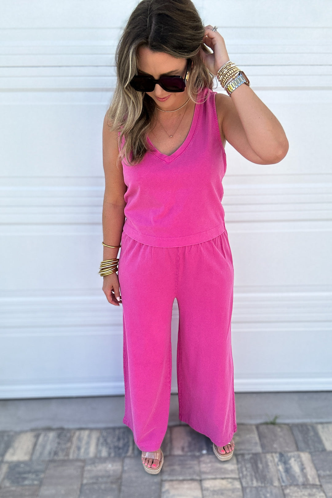 Z Supply: Sloane V-Neck Top - Island Pink