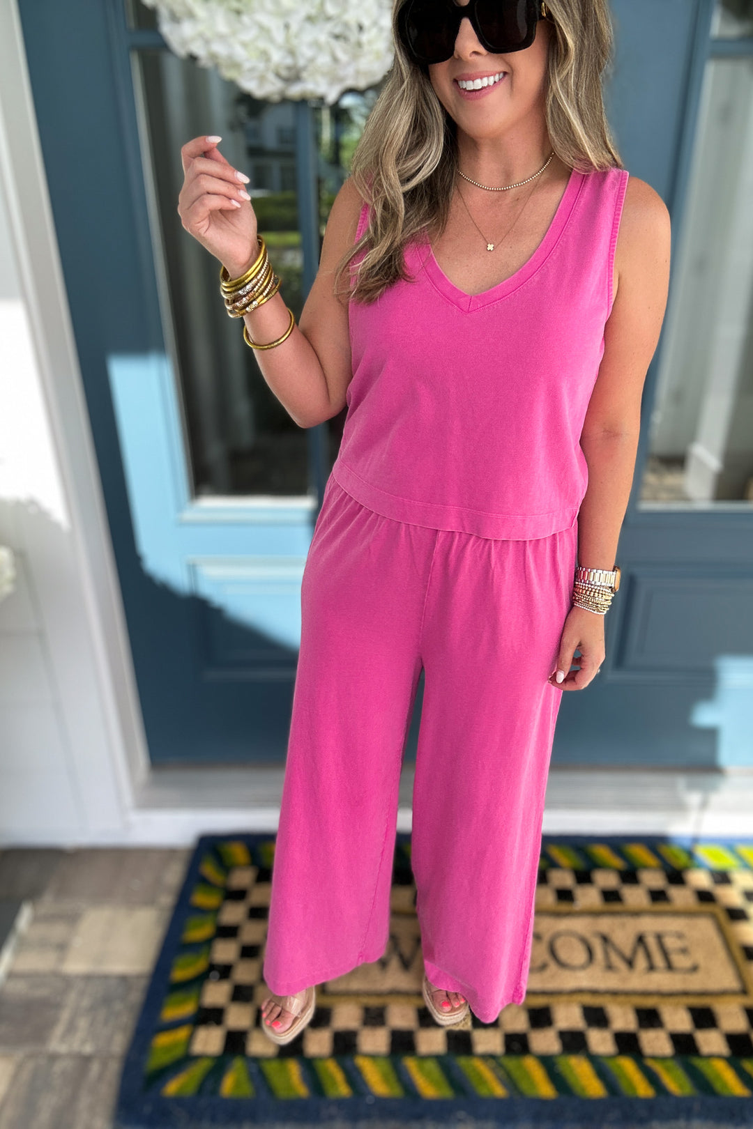 Z Supply: Sloane V-Neck Top - Island Pink