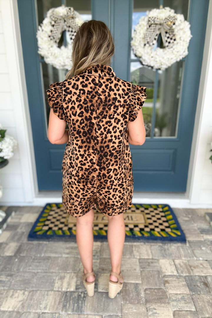 When We Roar Ruffle Shoulder Romper