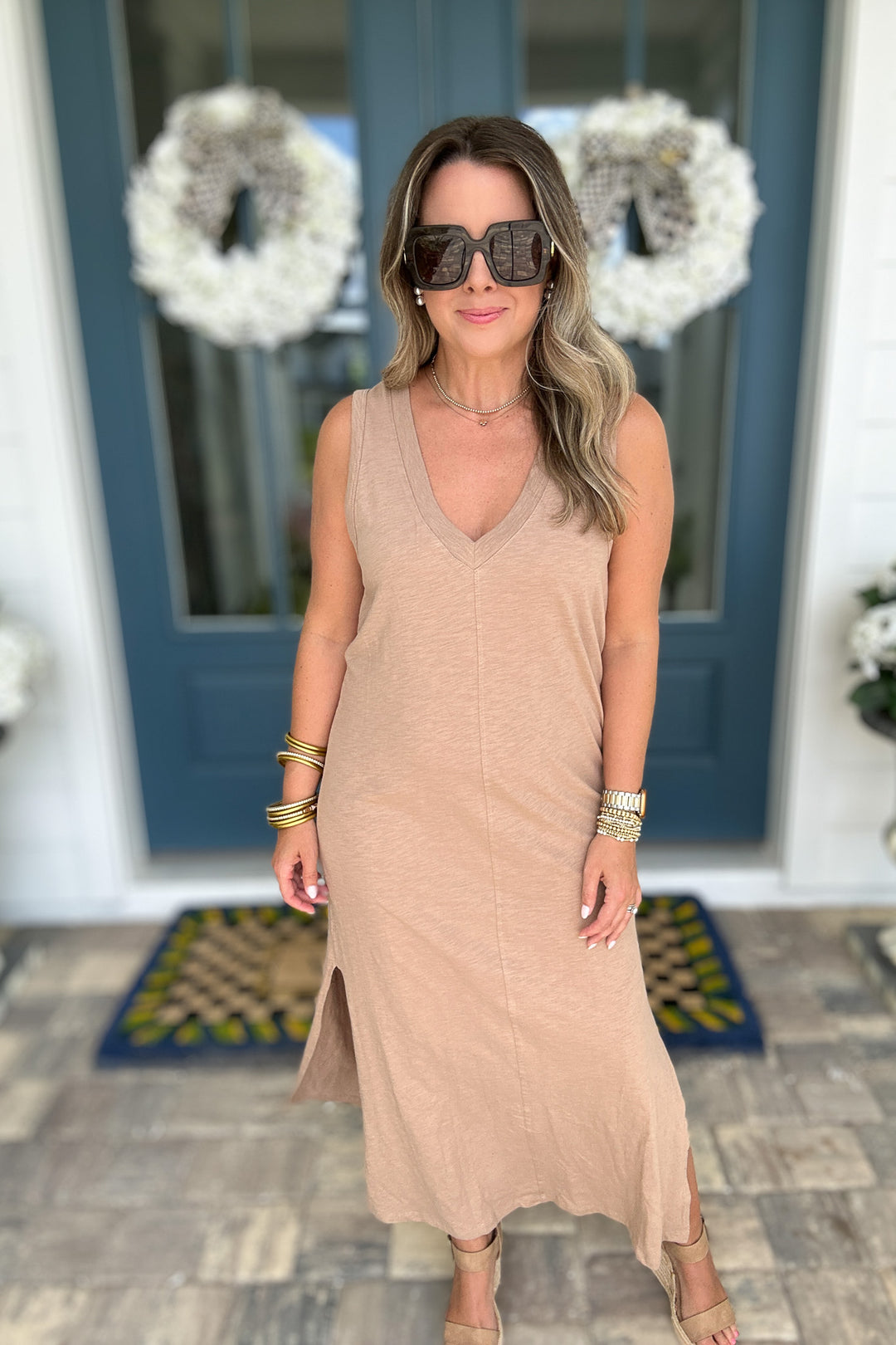 Z Supply: Palisades Midi Dress -Iced Coffee