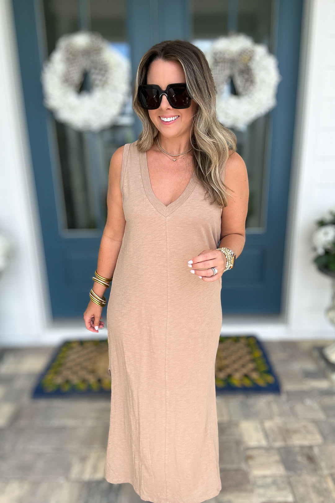 Z Supply: Palisades Midi Dress -Iced Coffee
