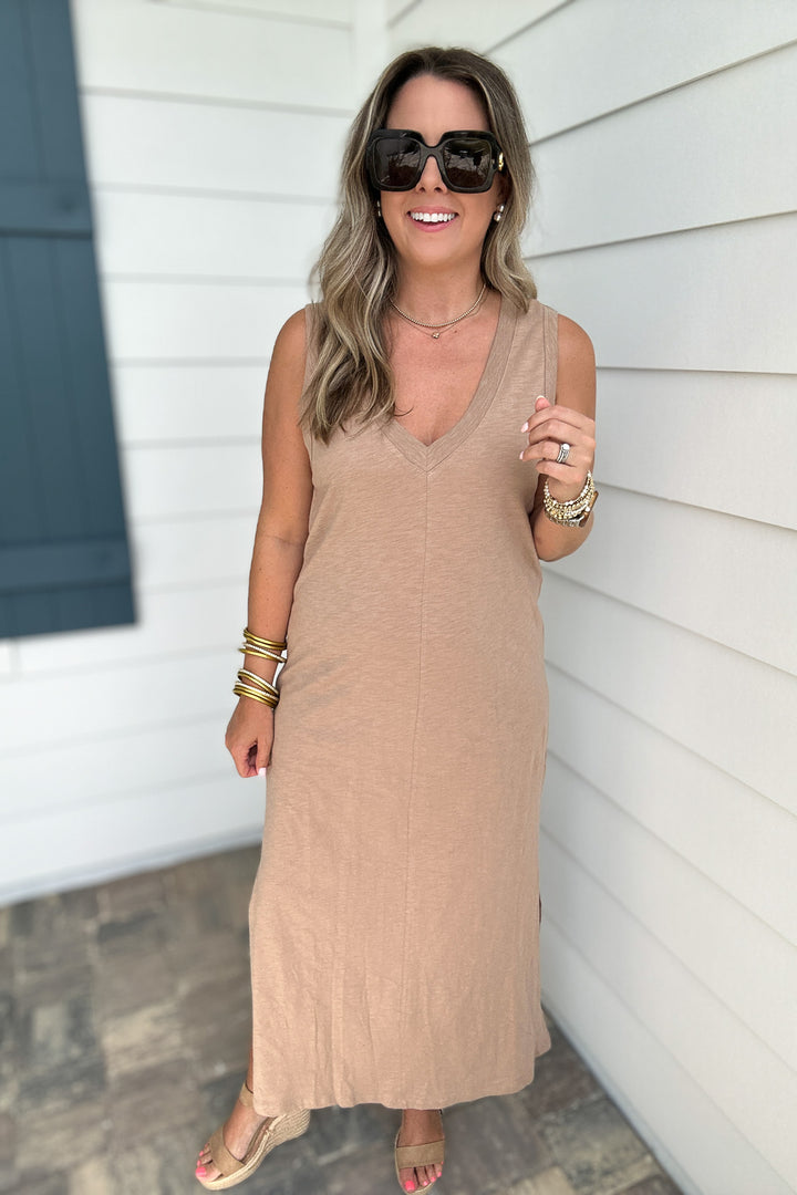 Z Supply: Palisades Midi Dress -Iced Coffee