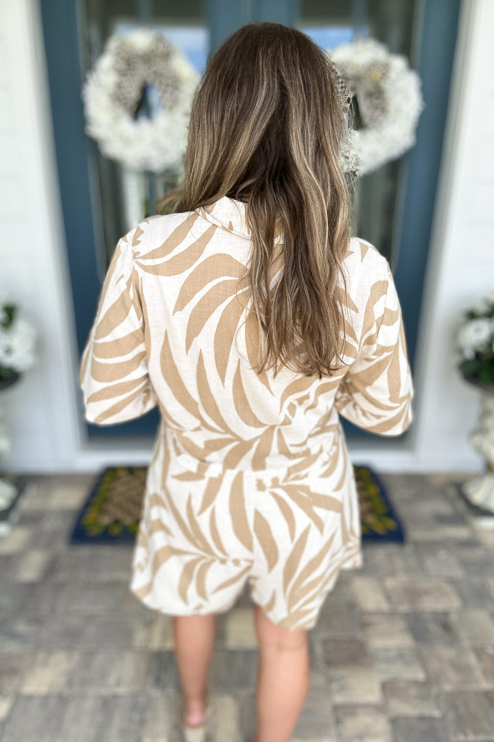 Z Supply: Marcell Palm Button Up Romper