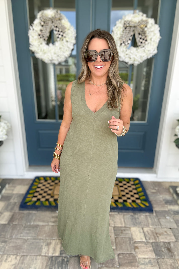 Z Supply: Palisades Midi Dress - Avocado