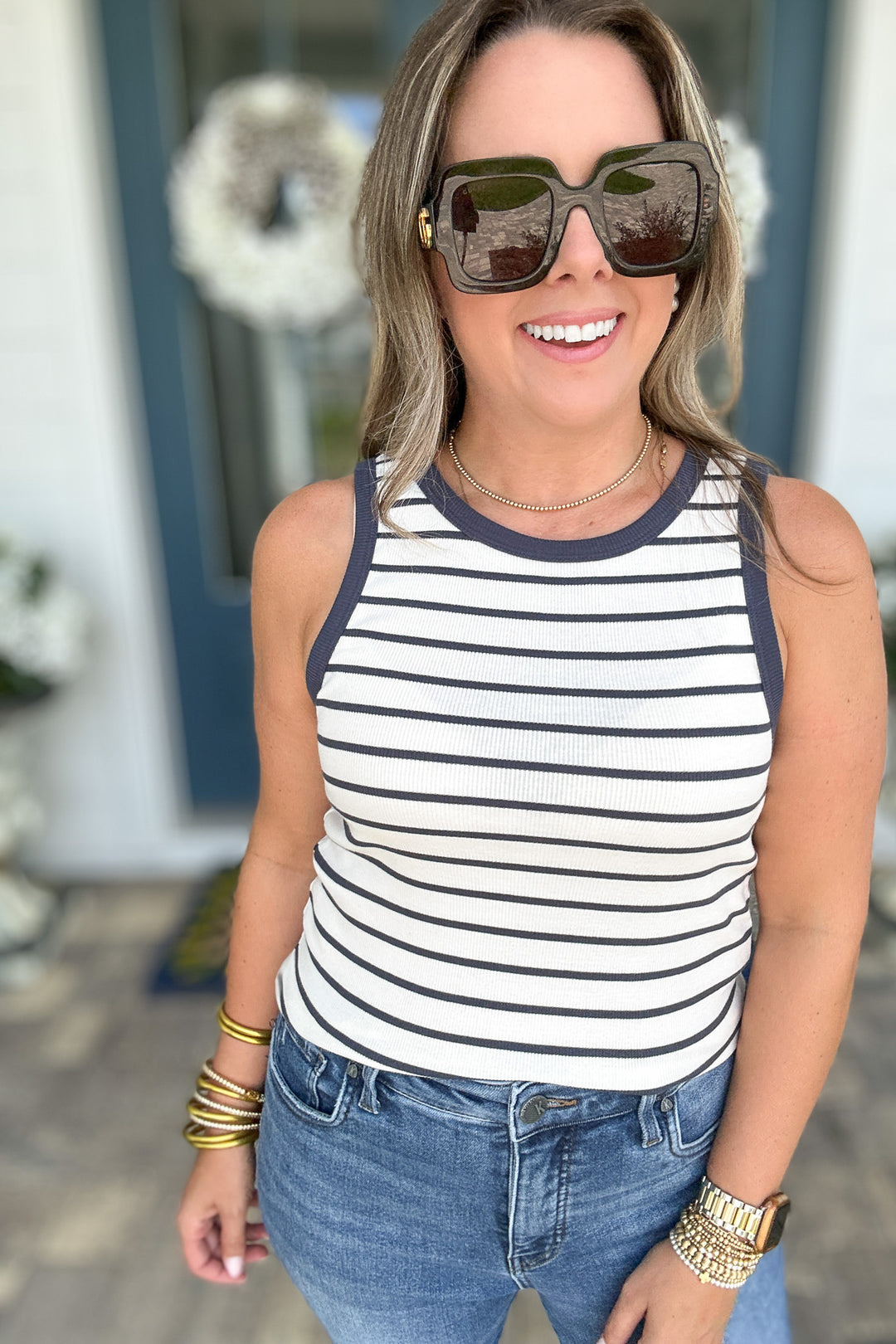 Z Supply: Hadley Stripe Rib Tank - Supernova