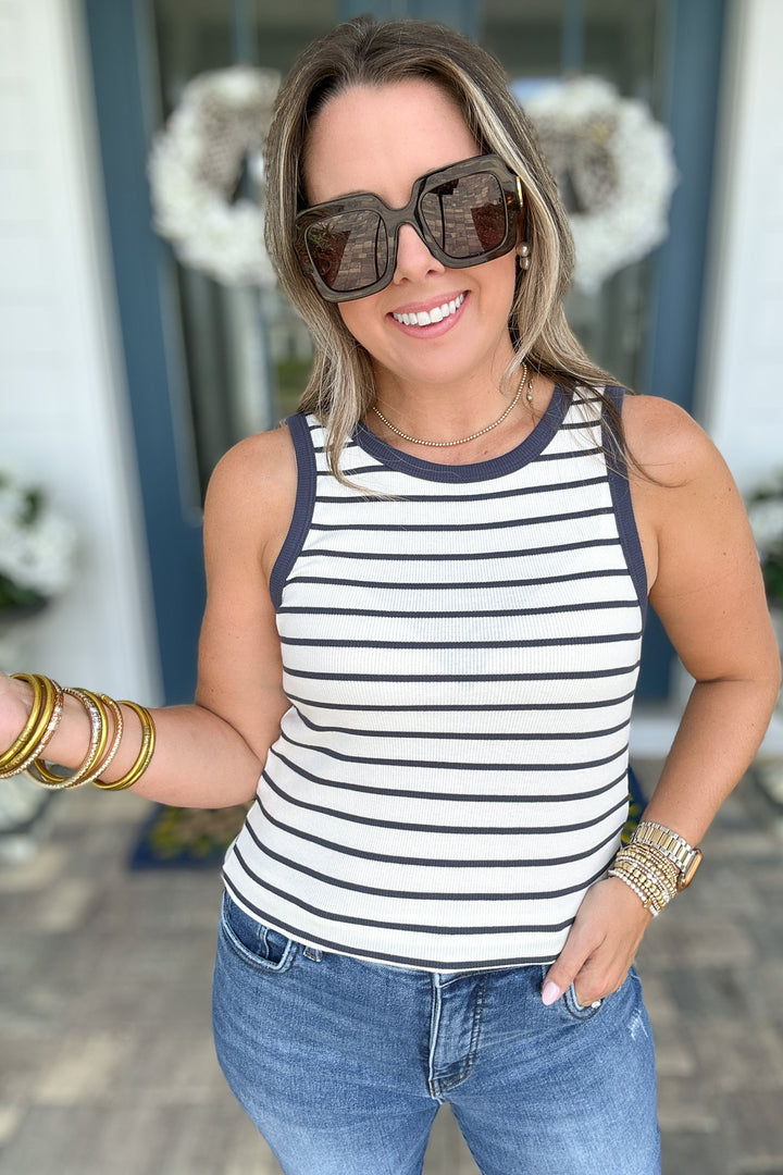 Z Supply: Hadley Stripe Rib Tank - Supernova