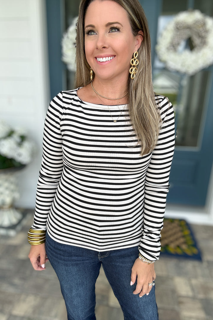 Z Supply: Pristine Striped Tee - Black