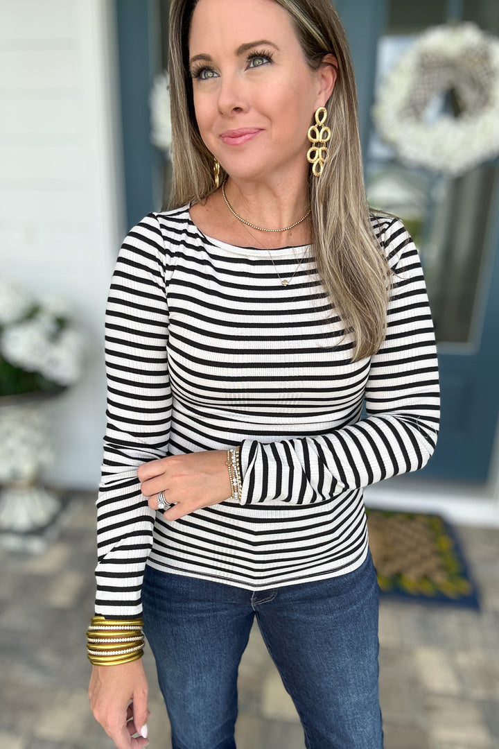 Z Supply: Pristine Striped Tee - Black