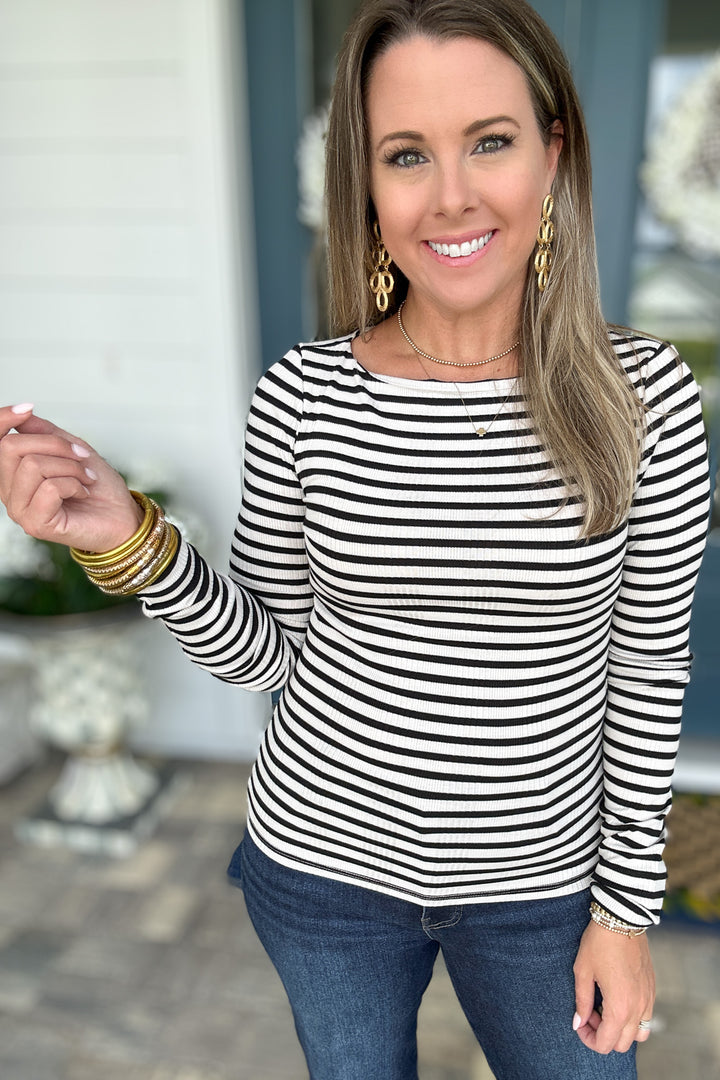 Z Supply: Pristine Striped Tee - Black