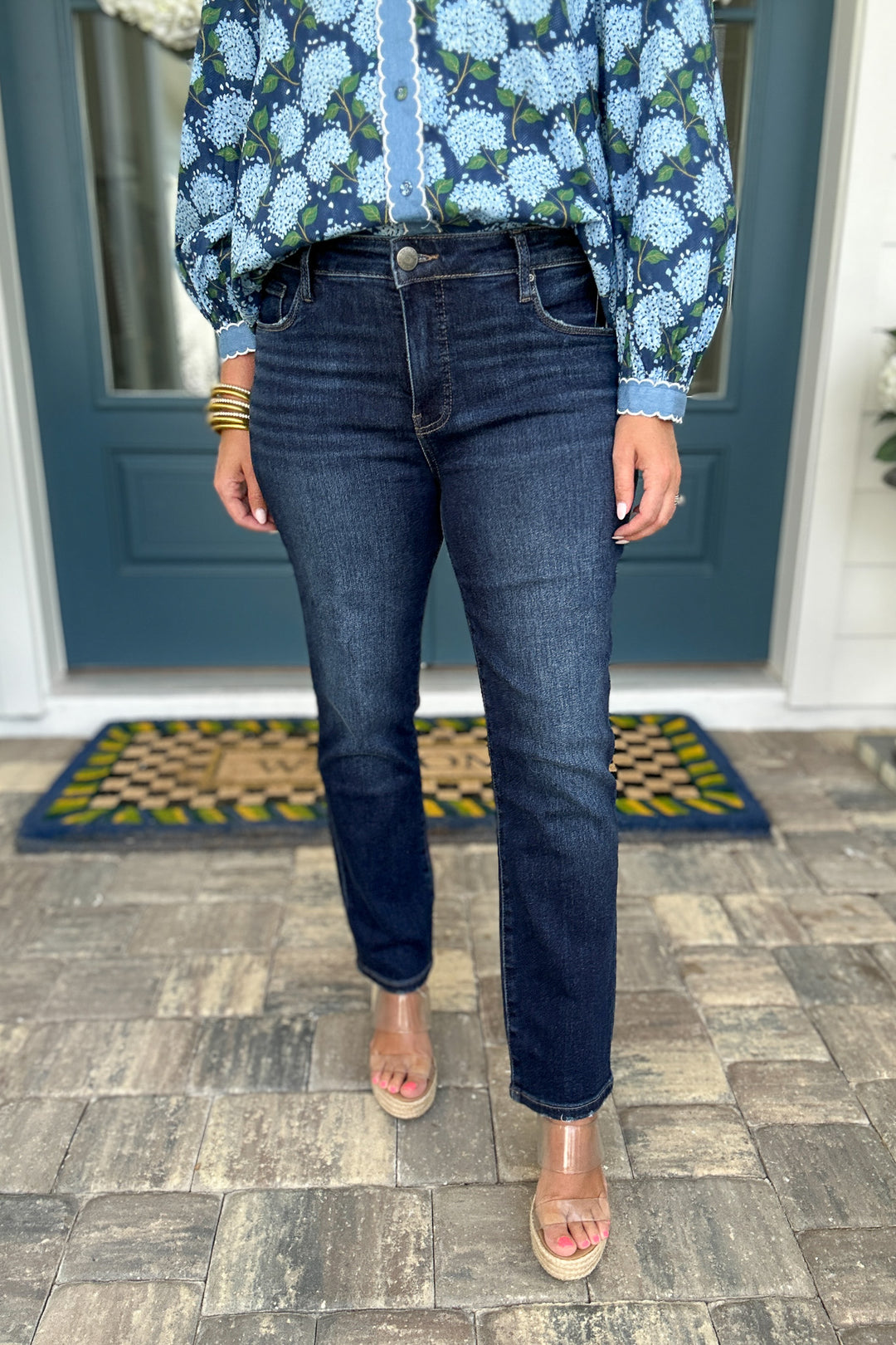 KUT: REESE HIGH RISE STRAIGHT LEG ANKLE - ENCHANTMENT
