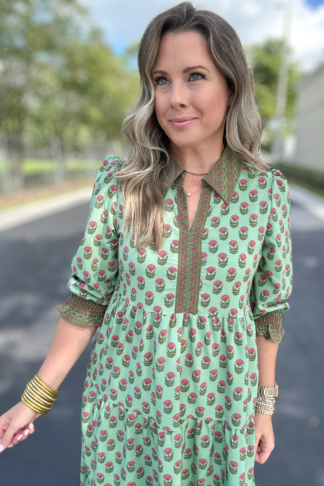 Eleanor Floral Foulard Vineyard Dress