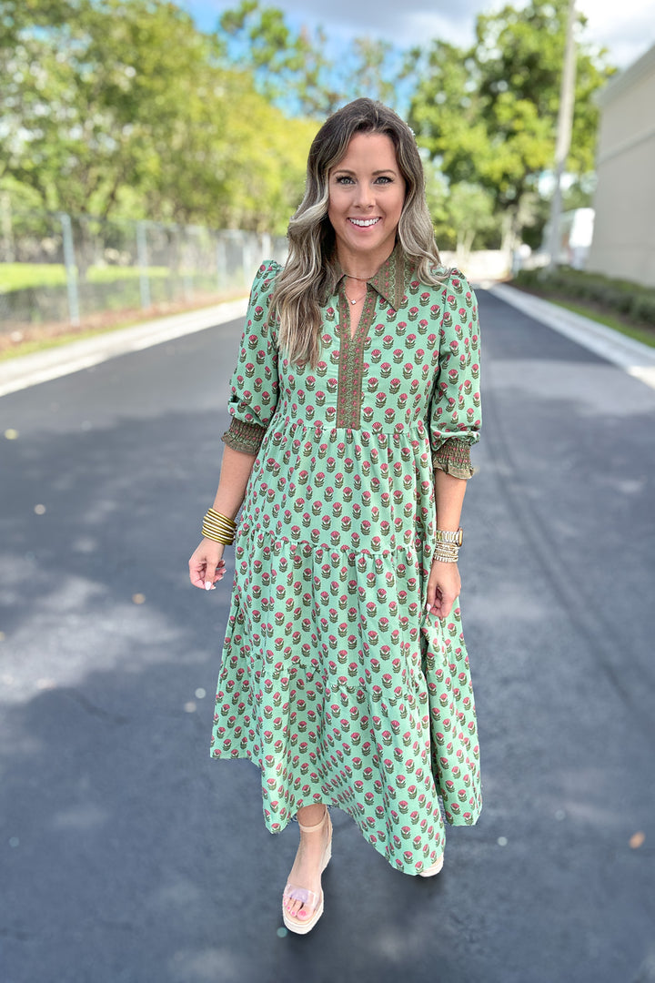 Eleanor Floral Foulard Vineyard Dress