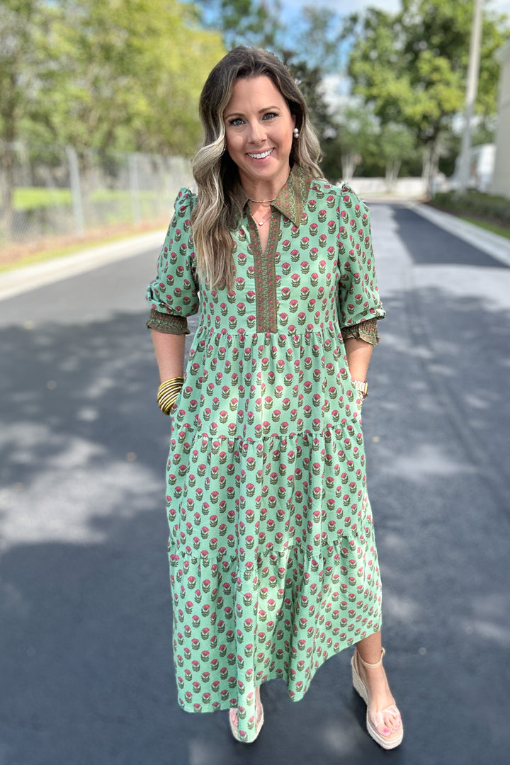 Eleanor Floral Foulard Vineyard Dress