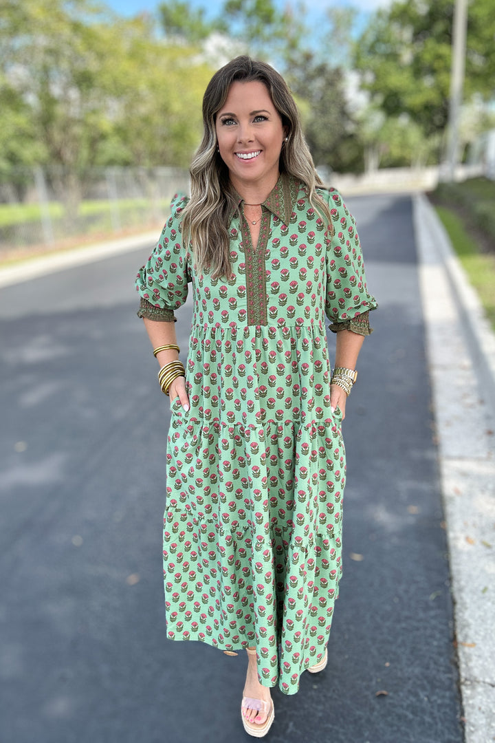 Eleanor Floral Foulard Vineyard Dress