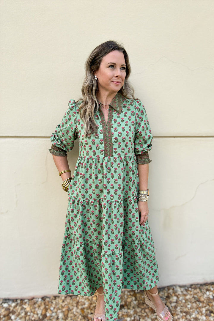 Eleanor Floral Foulard Vineyard Dress