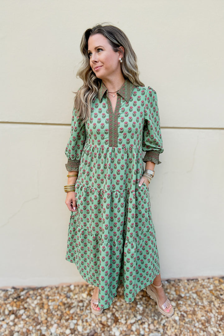 Eleanor Floral Foulard Vineyard Dress
