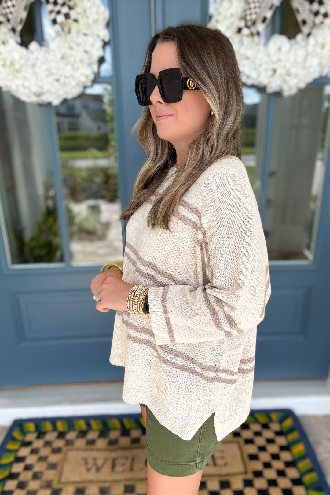 Coastal Breeze Stripe Knit Pullover