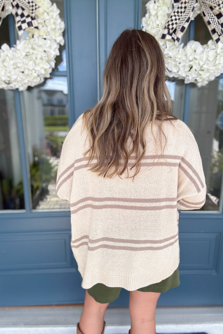 Coastal Breeze Stripe Knit Pullover