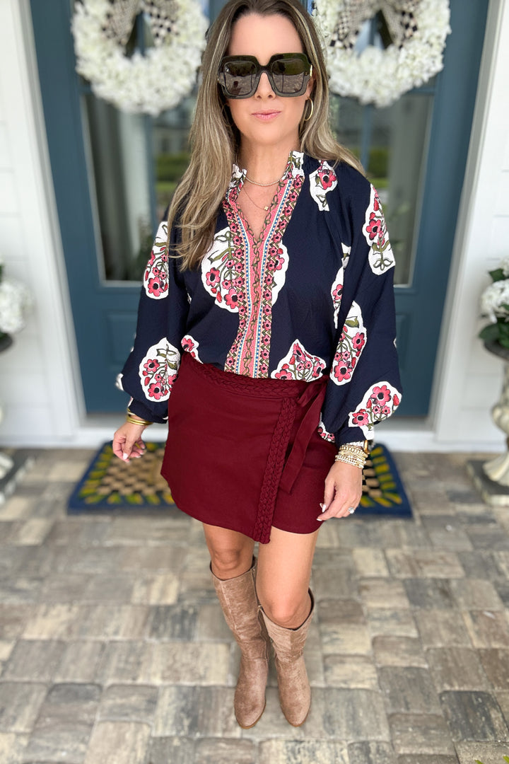 Course Ready Skort- Wine